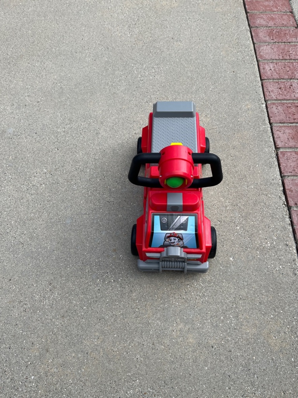 Red Ride-On Fire Truck Scooter for Toddlers -